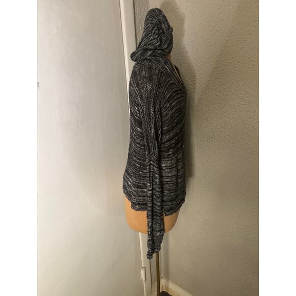 Sweet-N-Sinful Pullover Black/White Hoodie Sweater M Comfy Casual Cozy Cabincore - Picture 4 of 10